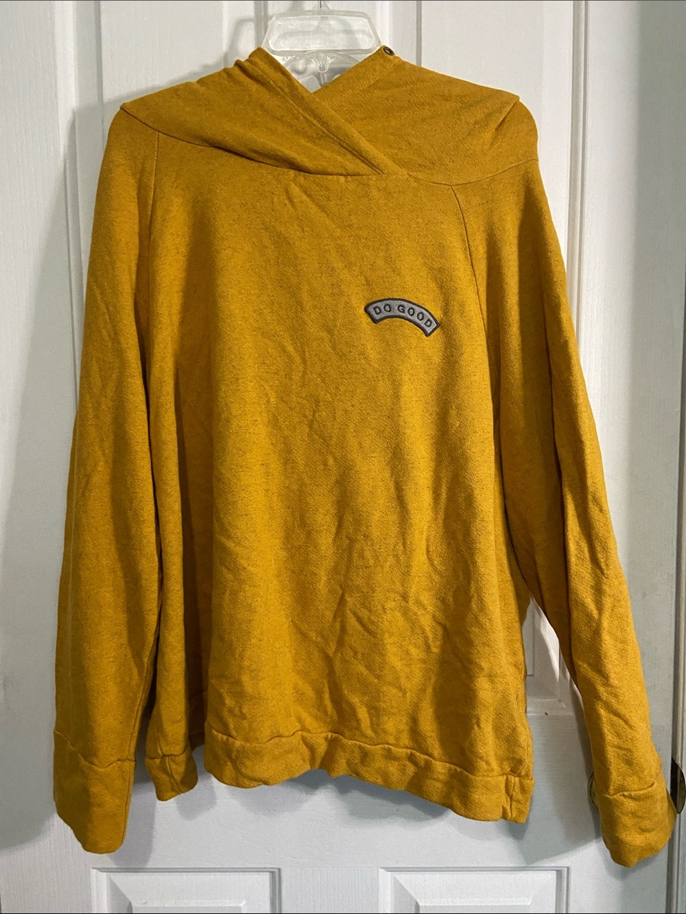good hYOUman Mustard Cowl-Neck Hoodie Sweater